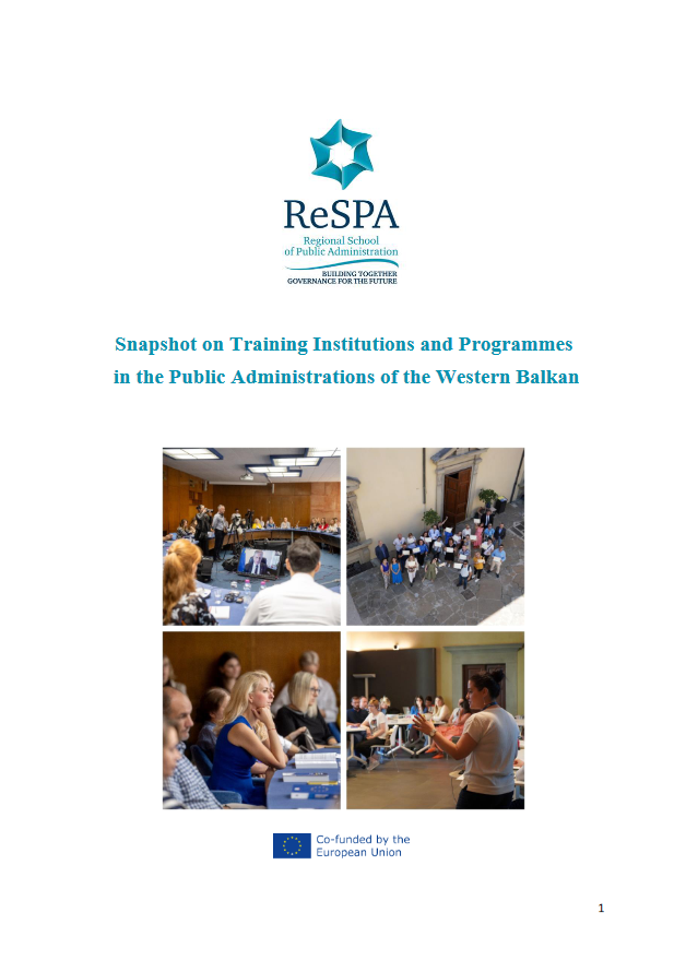 Snapshot on Training Institutions and Programmes in PA of the Western Balkans, EN language