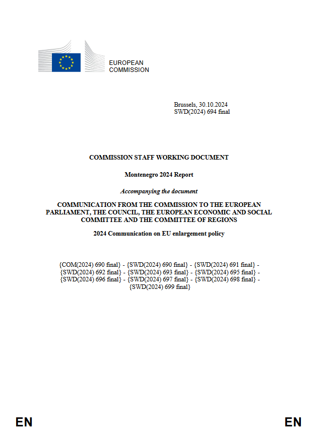 Montenegro 2024 Report, EN language