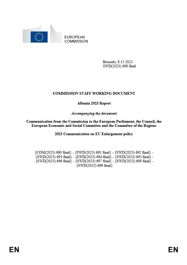 Albania 2023 Report, EN language