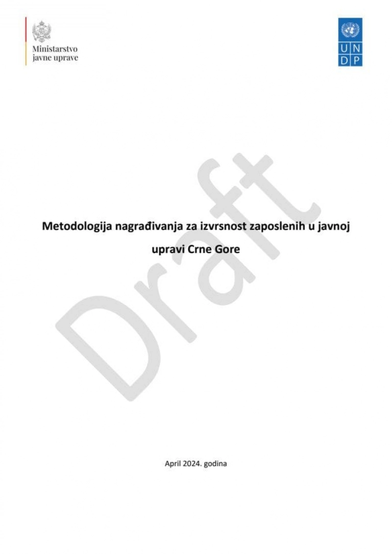 Methodology for awarding awards for excellence for employees in the public administration of Montenegro